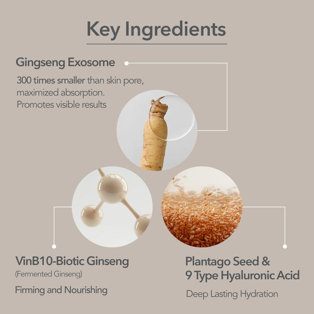 107 Double Layer Milky Serum 50ml / 1.69 fl. oz, Ginseng Exosomes, 7-Year Aged Vinegar, 9-Type Hyaluronic Acid for Radaint, Supple skin